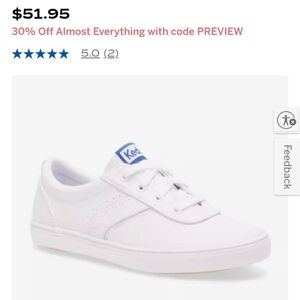 Keds Kids White Lace-Up Sneakers